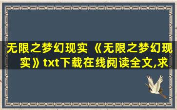 无限之梦幻现实 《无限之梦幻现实》txt下载在线阅读全文,求百度网盘云资源